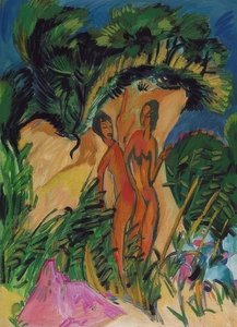 Fehmarn上的女孩。 1913年 作者 恩斯特·路德维希·基希纳