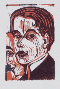 男户主（自画像）。 1926年 作者 恩斯特·路德维希·基希纳