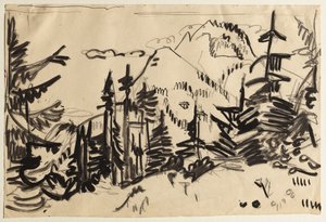 杉树山景 作者 恩斯特·路德维希·基希纳