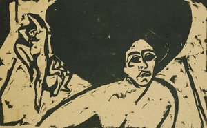 裸体舞者；裸体舞者，1909年 作者 恩斯特·路德维希·基希纳
