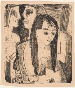 一个女孩的画像 作者 恩斯特·路德维希·基希纳