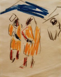两个摩洛哥人的剪影 作者 恩斯特·路德维希·基希纳