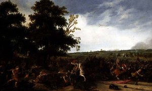 步兵战斗骑兵，1630年 作者 以赛亚斯·范德韦尔德