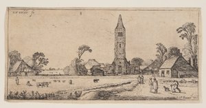 右侧通往村庄的小路，选自风景画
