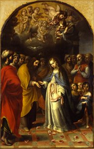 圣母的婚姻，c.1693 作者 Esteban Marquez de Velasco