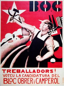 工人和农民博客（BLOC）的选举海报c.1935