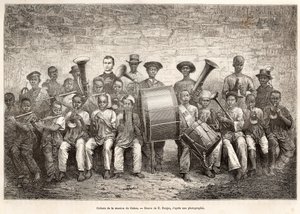 儿童乐团在加蓬，1876年 作者 艾蒂安·安托万·尤金·罗纳特