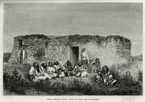 Houses and inhabitants of Jericho (West Bank). Engraving by E.Ronjat, to illustrate the story of Syria today, by M.Lortet, dean of the Faculty of Medicine of Lyon, charged with a scientific mission by the Ministry of Public Education, published in the Tour 作者 艾蒂安·安托万·尤金·罗纳特