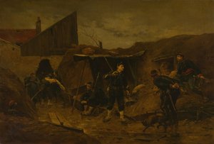在战壕里，约1875年。 作者 艾蒂安·伯恩·贝勒库