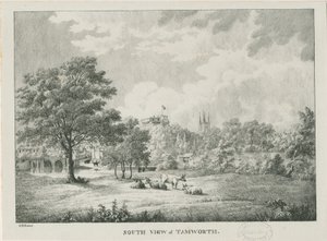 塔姆沃思（Tamworth）-南方的远景：光刻，nd [1796-1865]