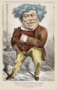 亚历山大-杜马斯（1803-1870）父亲的肖像：艾蒂安-卡尔亚特的漫画。 作者 艾蒂安·卡加特