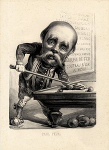 飞叶--艾蒂安-卡尔亚特（1826-1906）的插图。台球 - 费瓦尔-保罗(1816-1887) 作者 艾蒂安·卡加特