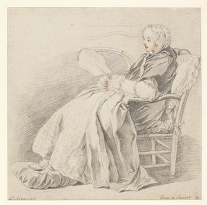 研究LAccouchée，第1750页（粉笔在纸上）