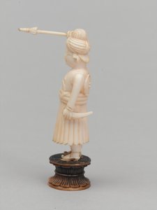 黑色棋子，棋子，印度，约1820年 作者 艾蒂安·勒诺瓦（Etienne Lenoir）
