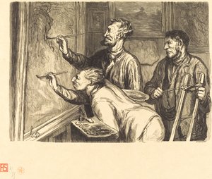 1868年绘画展 - 最后的笔触 作者 奥诺雷·杜米埃之后的艾蒂安