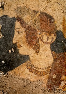 一个年轻女子的头，Velia，从Orcus墓（壁画）