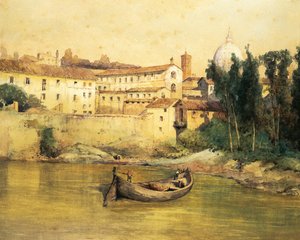 意大利，罗马，萨西亚（Saxia）的古老的Santo Spirito医院，由Ettore Roesler Franz拍摄。