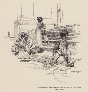 人民圣母教堂台阶上的躺椅（雕刻） 作者 埃托尔·铁托（Ettore Tito）