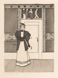 内饰：身着步行服的年轻女子 作者 欧根·基希纳（Eugen Kirchner）