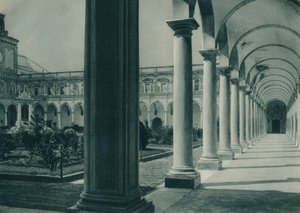 意大利那不勒斯附近的圣马蒂诺修道院的回廊，1927年 作者 尤金·波普尔
