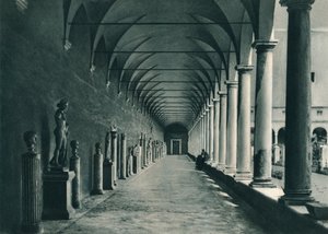 戴克里先浴场博物馆的回廊，意大利罗马，1927年 作者 尤金·波普尔