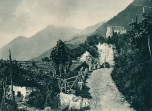 景观与蒂罗尔城堡，梅拉诺，南蒂罗尔，意大利，1927年 作者 尤金·波普尔