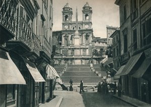 西班牙台阶和Trinita dei Monti教堂，罗马，意大利，1927年 作者 尤金·波普尔