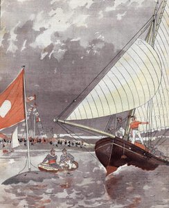 Regates at Le Havre in 1892, based on Mr. Courboin