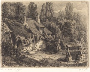 La chaumière au puits Cottage with Well, published 1849.