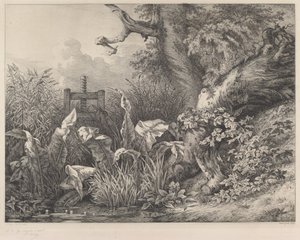 水闸的水坞和荆棘，1843年。 作者 尤金·布莱