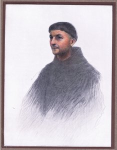 一个修道士，1919年 作者 尤金·伯恩（Eugene Burnand）