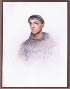 一个年轻的修道士，1919年 作者 尤金·伯恩（Eugene Burnand）
