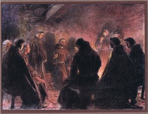1919年，圣弗朗西斯和上帝的修道士话语 作者 尤金·伯恩（Eugene Burnand）