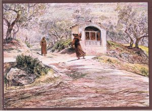 1919年，圣弗朗西斯让Friar Masseo多次转身寻找他应该去的方式 作者 尤金·伯恩（Eugene Burnand）