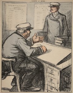 1902年8月9日，两位海上绅士在他们的办公室，插图来自&39;The Butter Plate：Officials&39;