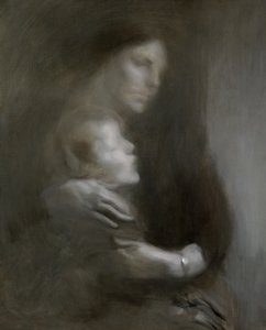 孕产（苦难）（布面油画） 作者 欧仁·卡里尔（EugèneCarrière）