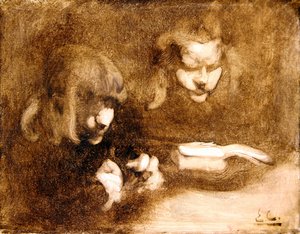 阅读 作者 欧仁·卡里尔（EugèneCarrière）