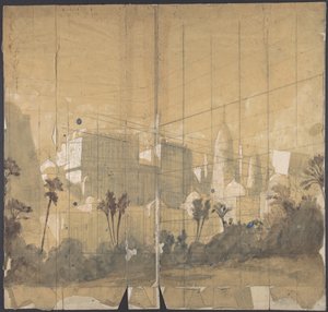 巴黎歌剧院的舞台布景设计，1828-90。 作者 尤金·西塞里
