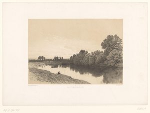 夜光下渔民的河流景观 如画的风景（系列标题） Croquis pittoresques（对象上的系列标题）