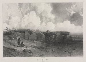 古代法国的风景如画和浪漫之旅：布列塔尼c。 1845年。