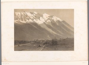 勃朗峰脚下的霞慕尼景观
勃朗峰和霞慕尼（物体上的标题）
瑞士和萨瓦（系列标题）
瑞士和萨瓦风景（文物上的系列名称） 作者 尤金·西塞里