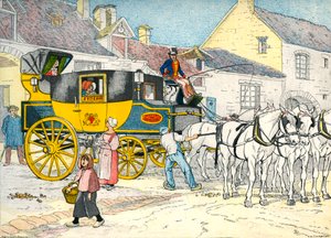 1840年马车房的邮车