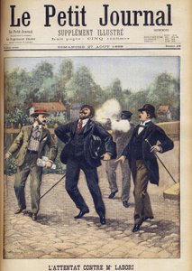 1899年8月，在雷恩的第二次军事法庭上为阿尔弗雷德-德雷福斯辩护的律师之一费尔南-拉博伊（Fernand Labori）被暗杀未遂，《小报》。