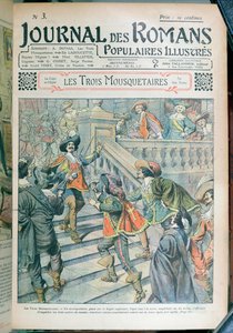1905年Journal des Romans Populaires Illustres的Alexandre Dumas pere（1803-70）系列化的三个火枪手的序幕封面