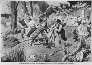 罗马尼亚农民的反抗，来自&39;Le Pelerin&39;的插图，1907年4月7日