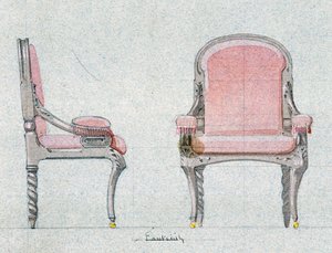 金色房间的扶手椅，Chateau d
