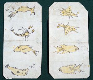 尤金-埃马纽埃尔-维奥莱特-勒杜克（1814-1879）的浴室瓷砖图案，水彩画。 作者 Eugene Emmanuel Viollet le Duc
