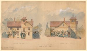 P.J. 赫策尔住宅建筑项目 作者 Eugene Emmanuel Viollet le Duc