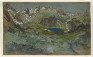 比利牛斯山的埃斯宾戈湖和埃斯宾戈旋涡美景 作者 Eugene Emmanuel Viollet le Duc