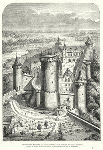 Chateau de Coucy，皮卡第，法国，在19世纪由Eugene Viollet-le-Duc修复